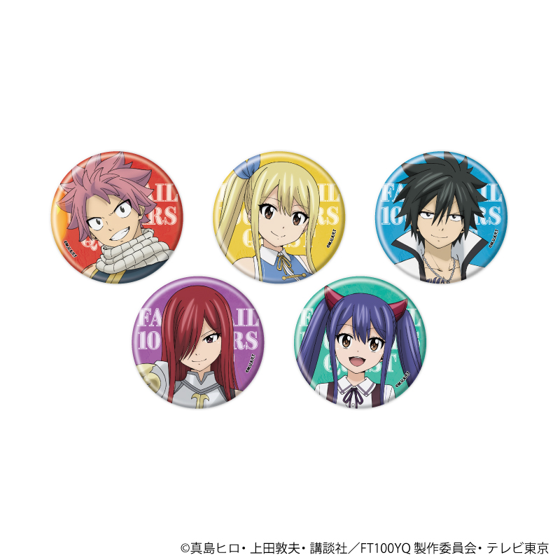 FAIRY TAIL 100年クエスト_缶バッジ01/BOX(全5種)(公式イラスト)【コンプリートBOX/5個入り】