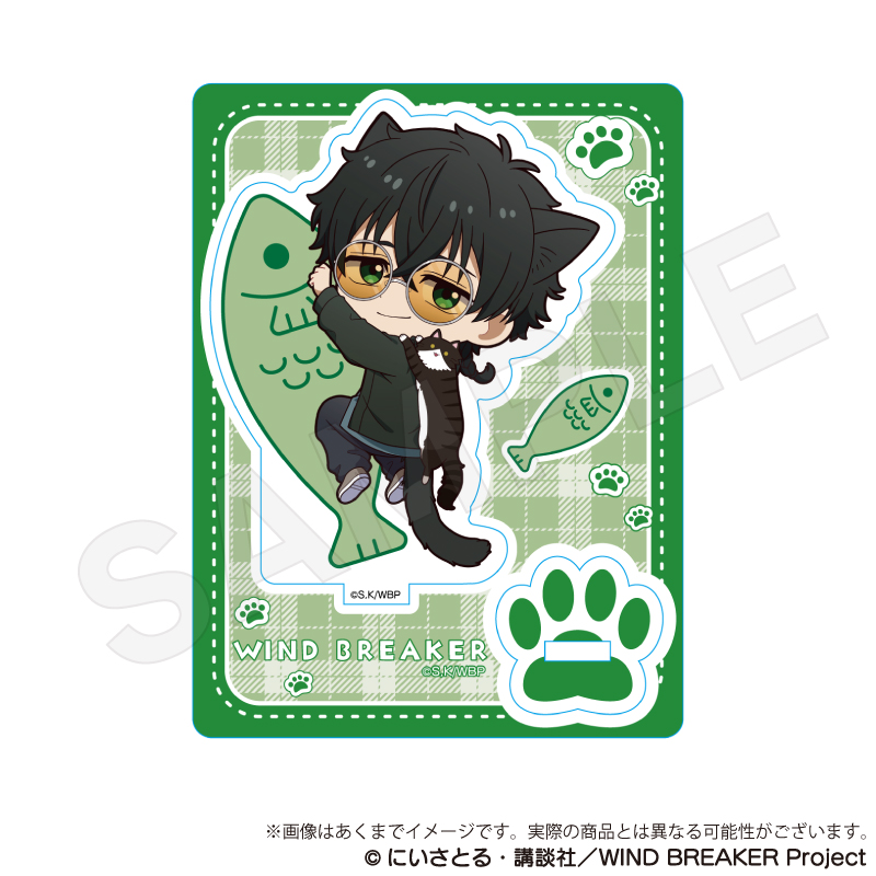 WIND BREAKER_ミニキャラスタンド ひっつきにゃんver. 十亀条 WIND BREAKER_ミニキャラスタンド ひっつきにゃんver. 十亀条