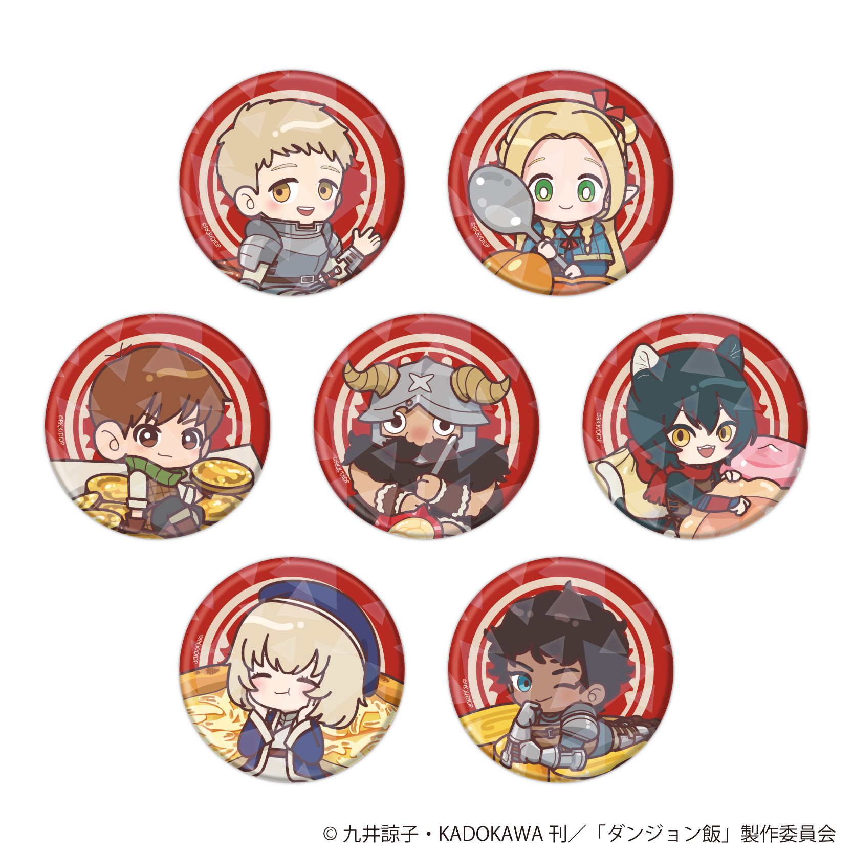 ダンジョン飯_(57mm)_ホログラム缶バッジ03/BOX(全7種)(POP Artイラスト)【コンプリートBOX/7個入り】