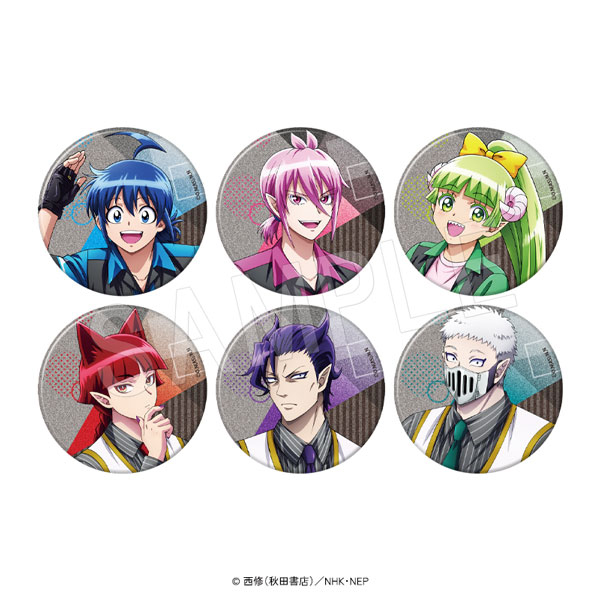 魔入りました!入間くん_トレーディンググリッター缶バッジ ラウンドワンコラボVer.【BOX／6個入り】