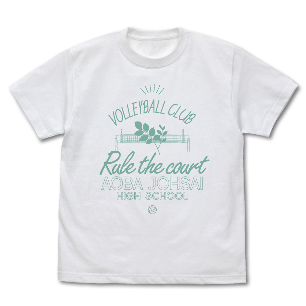 ハイキュー!!_Sサイズ_青葉城西高校バレーボール部 アイコンマークカレッジ Tシャツ/WHITE