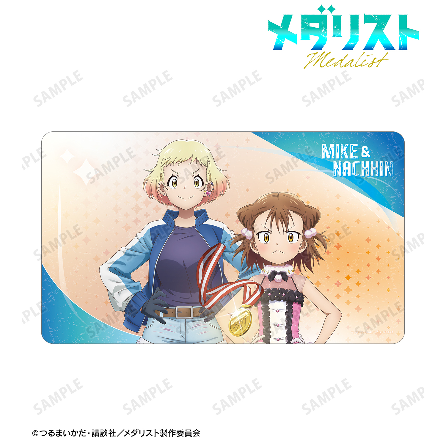 メダリスト_三家田涼佳&那智鞠緒 ペアビジュアル マルチデスクマット