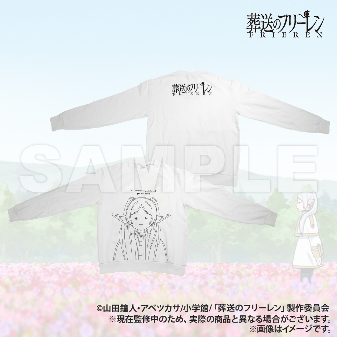 葬送のフリーレン | AMICIS しょんぼり顔スウェット White Lサイズ 