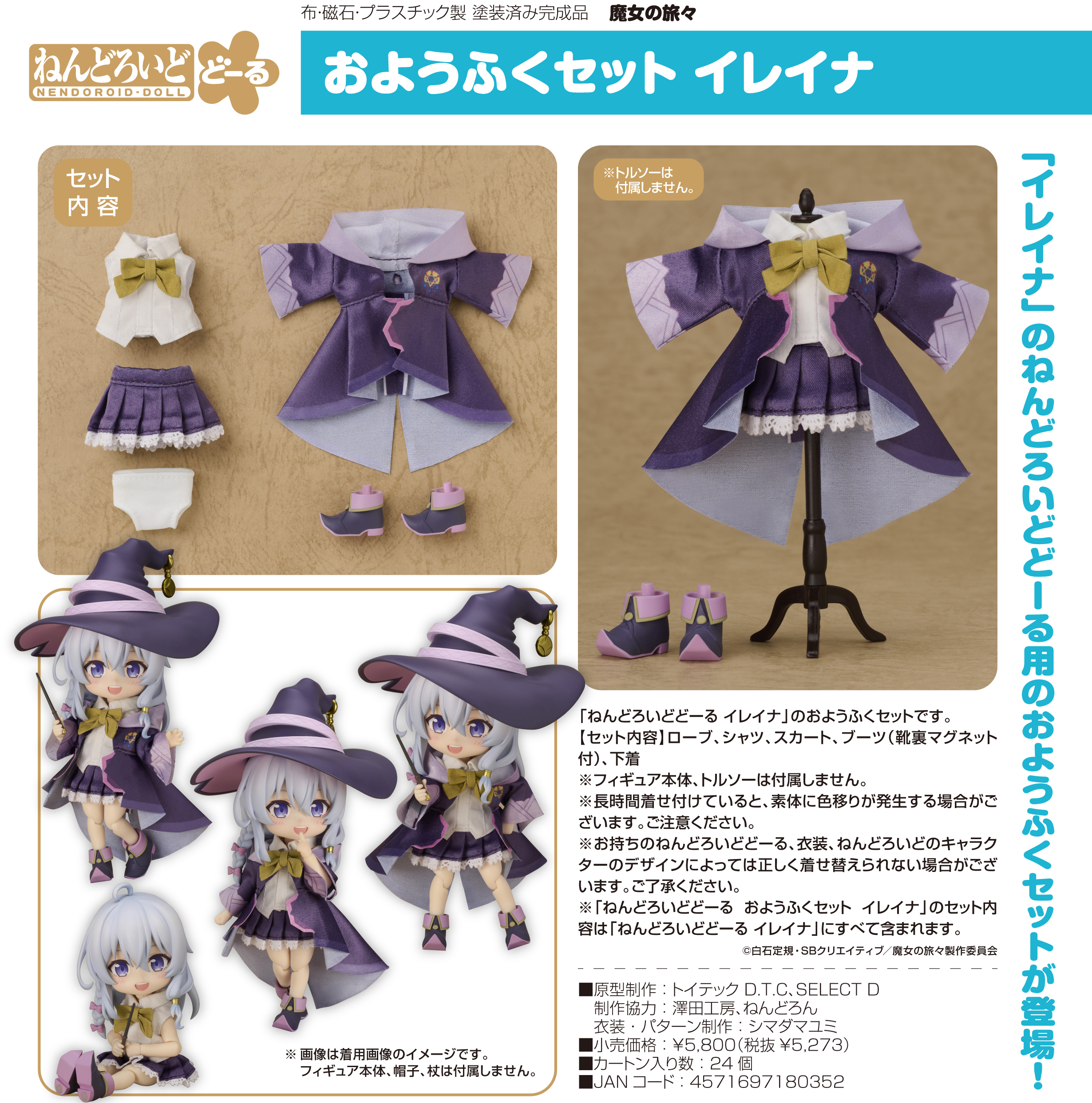 魔女の旅々_ねんどろいどどーる おようふくセット イレイナ