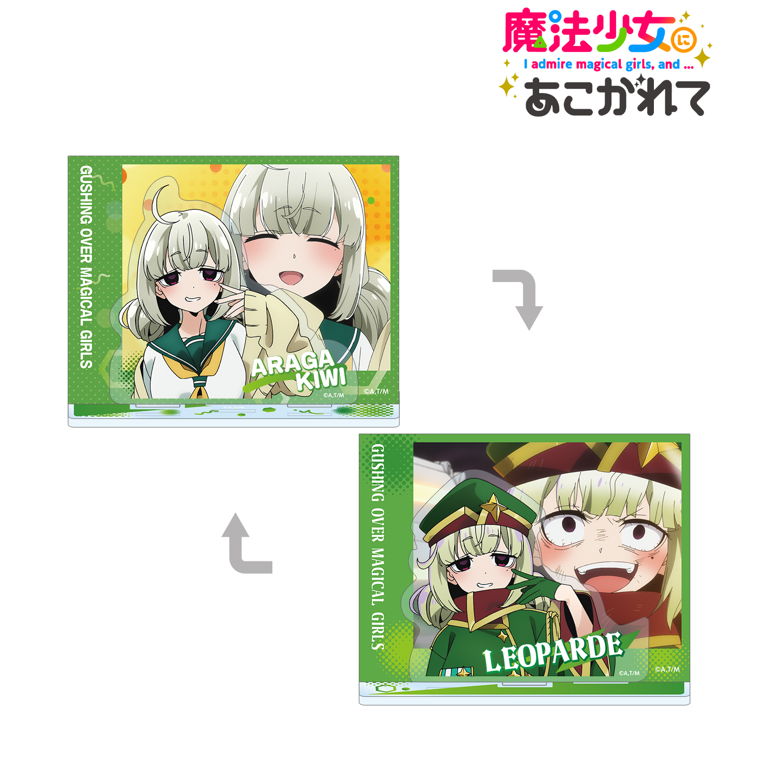 魔法少女にあこがれて_阿良河 キウィ&レオパルト イラストカード付き両面アクリルスタンド