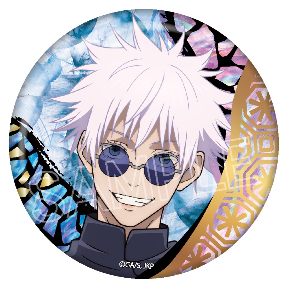 呪術廻戦_螺鈿風シリーズ 箔押し缶バッジ Vol.3 五条悟B