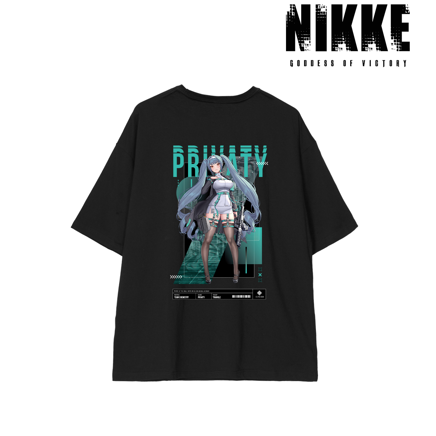 勝利の女神：NIKKE_(サイズ/M)_LOVECACAOさんイラスト プリバティ タクティカルファッションver. BIGシルエットTシャツユニセックス