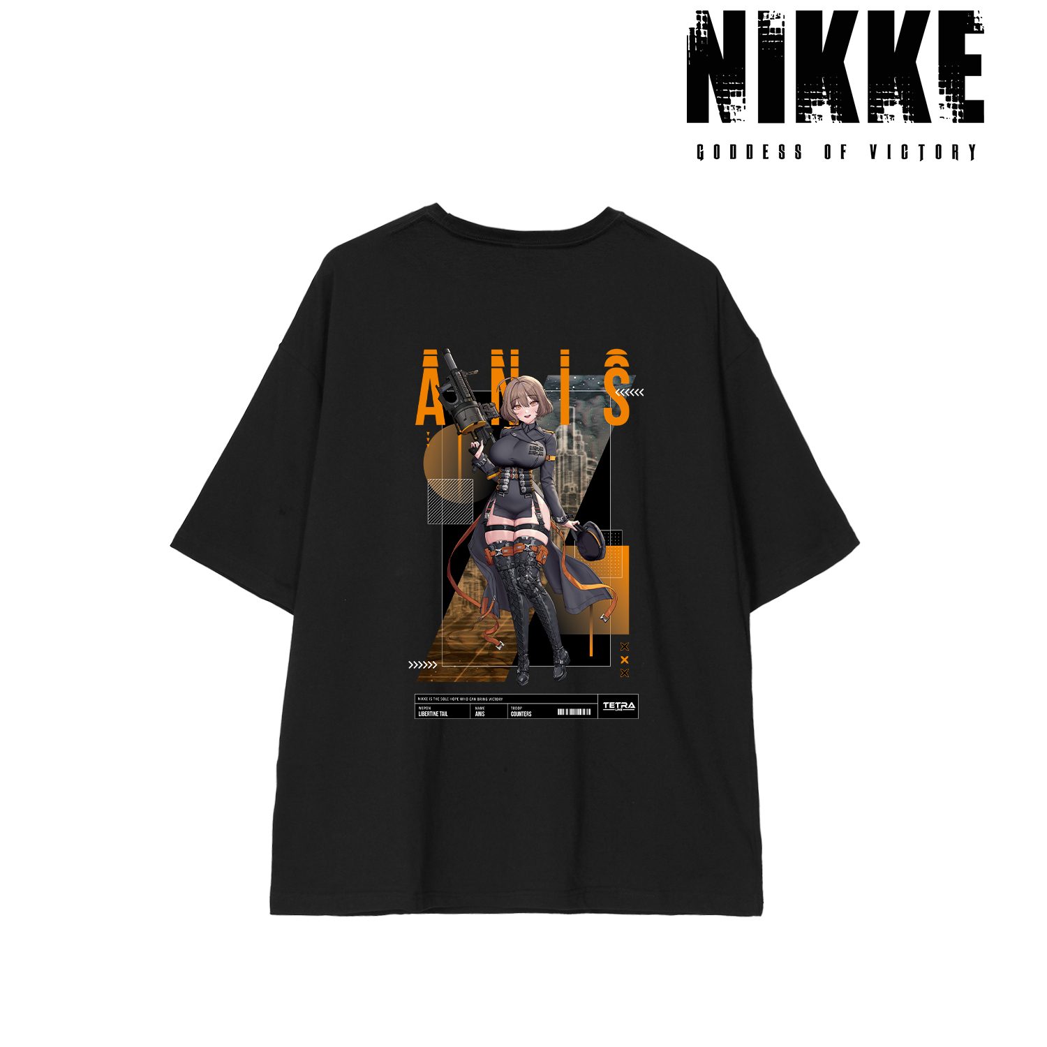 勝利の女神：NIKKE_(サイズ/L)_LOVECACAOさんイラスト アニス タクティカルファッションver. BIGシルエットTシャツユニセックス