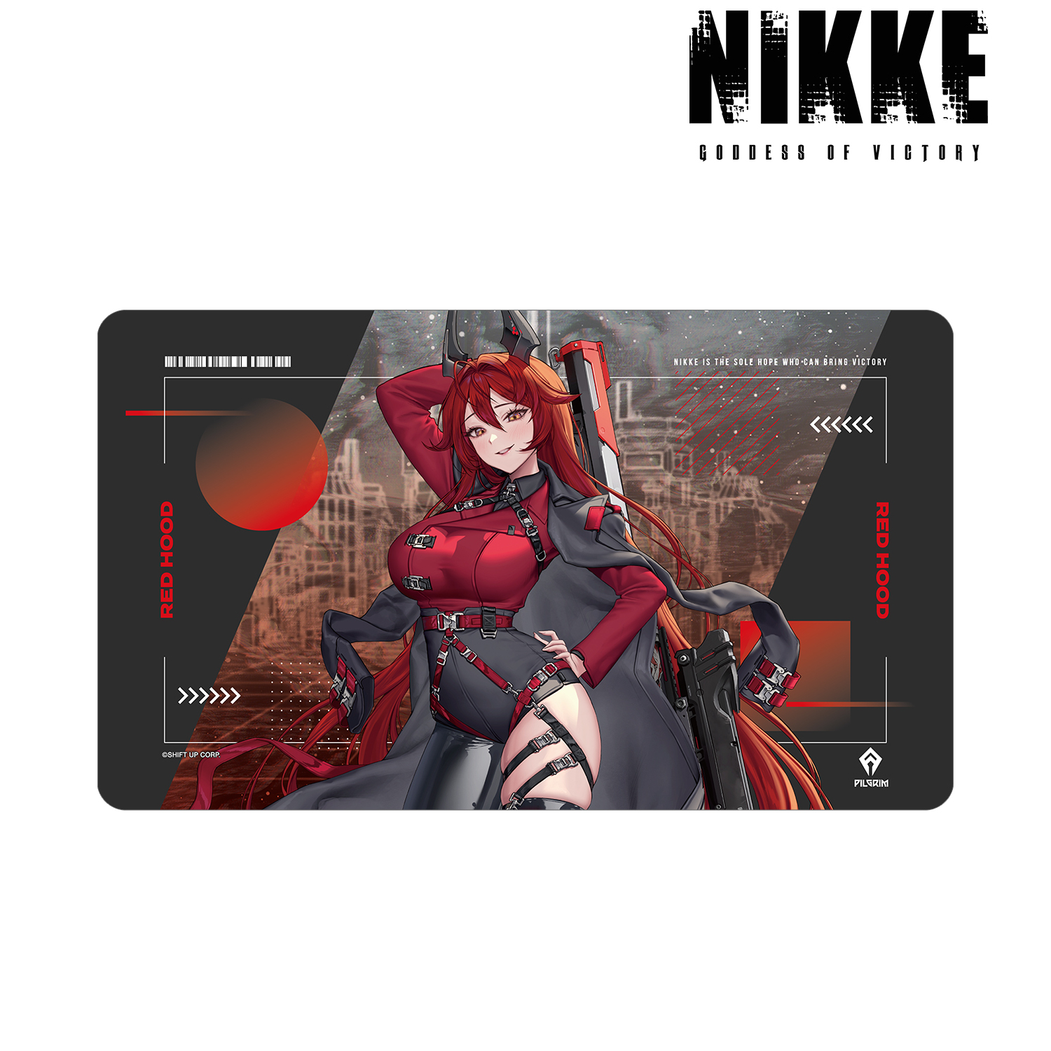 勝利の女神：NIKKE_LOVECACAOさんイラスト レッドフード タクティカルファッションver. マルチデスクマット