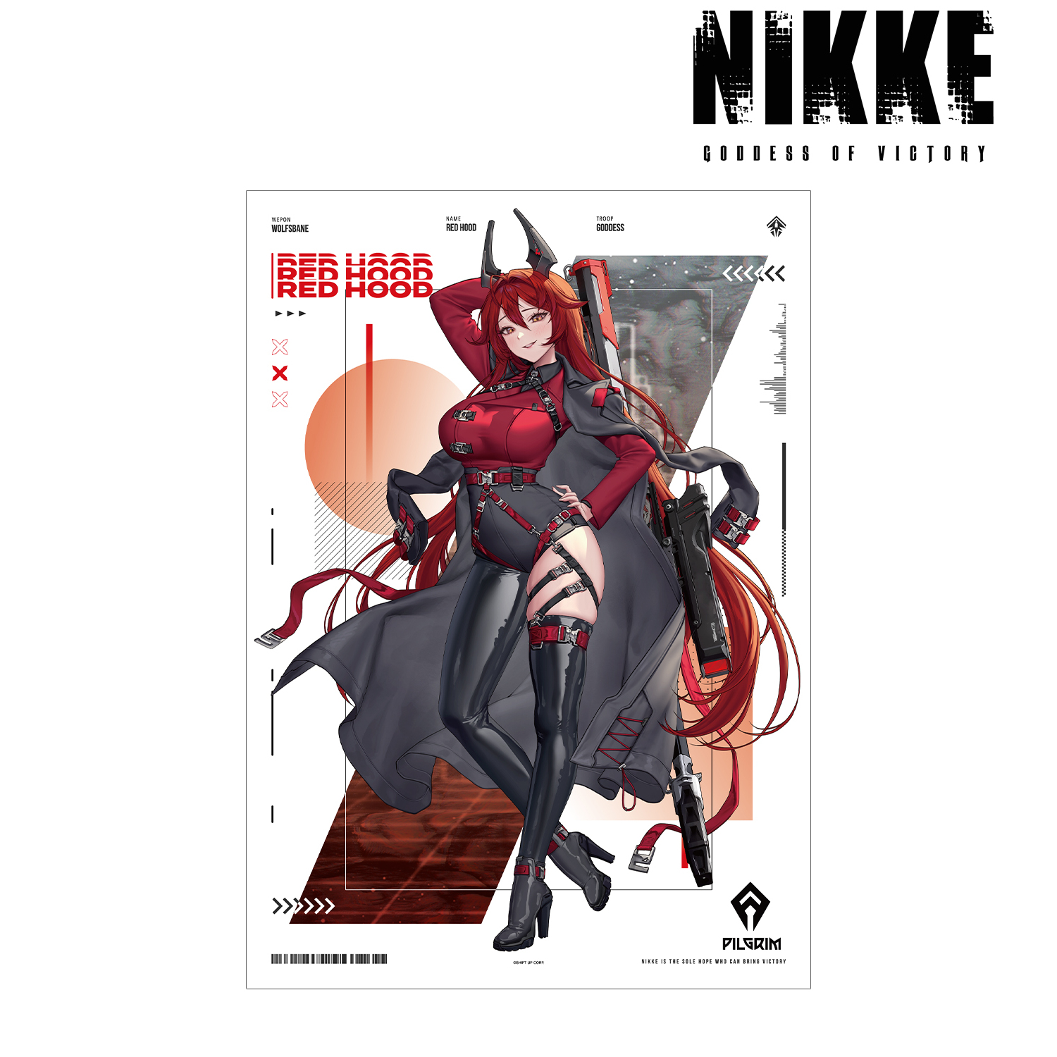 勝利の女神：NIKKE_LOVECACAOさんイラスト レッドフード タクティカルファッションver. A3マット加工ポスター