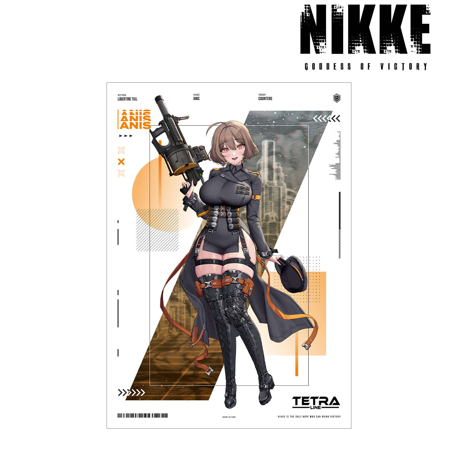勝利の女神：NIKKE_LOVECACAOさんイラスト アニス タクティカルファッションver. A3マット加工ポスター