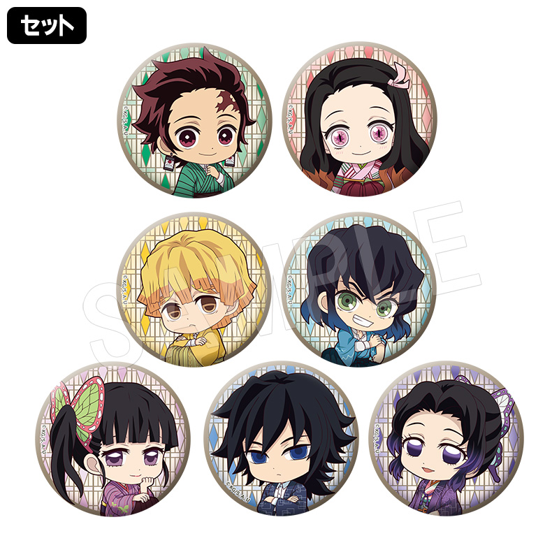 鬼滅の刃_ぺたん娘トレーディング缶バッジ TypeA ハイカラVer.【BOX/7個入り】