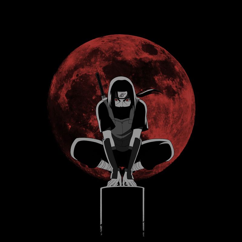 NARUTO -ナルト- 疾風伝_Sサイズ_うちはイタチ 暗部Ver. Tシャツ/BLACK