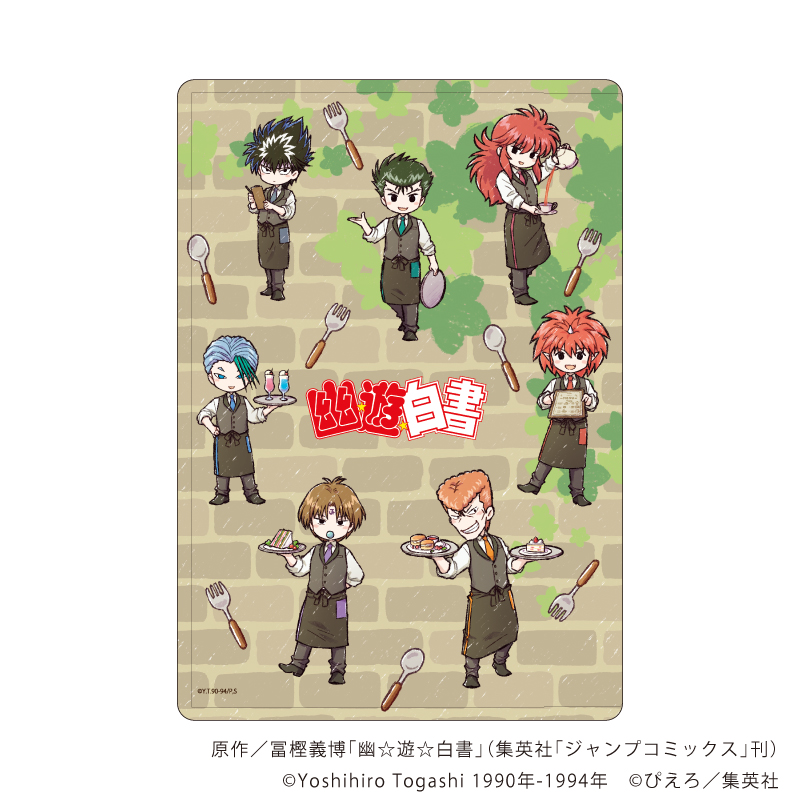 幽☆遊☆白書_キャラクリアケース46/集合デザイン レトロ喫茶ver.(レトロアートイラスト)