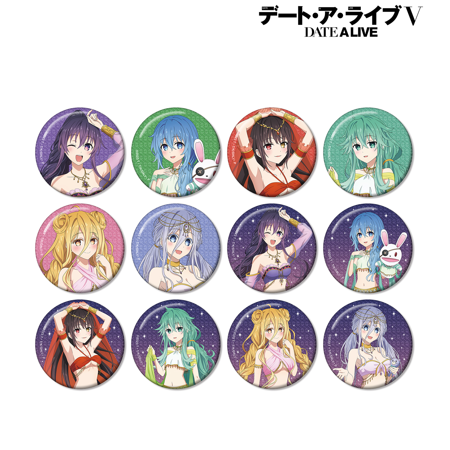  デート・ア・ライブV_描き下ろし 踊り子ver. トレーディンググリッター缶バッジ(単位/コンプリートBOX)【BOX/12パック入り】