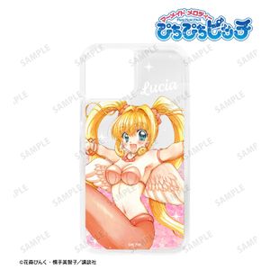 피치 피치 피치_(대상 기종/iPhone 14 Pro)_하나모리 핑크 선생님 신작 루치아 날개를 감은 인어 ver. 반짝이 iPhone 케이스