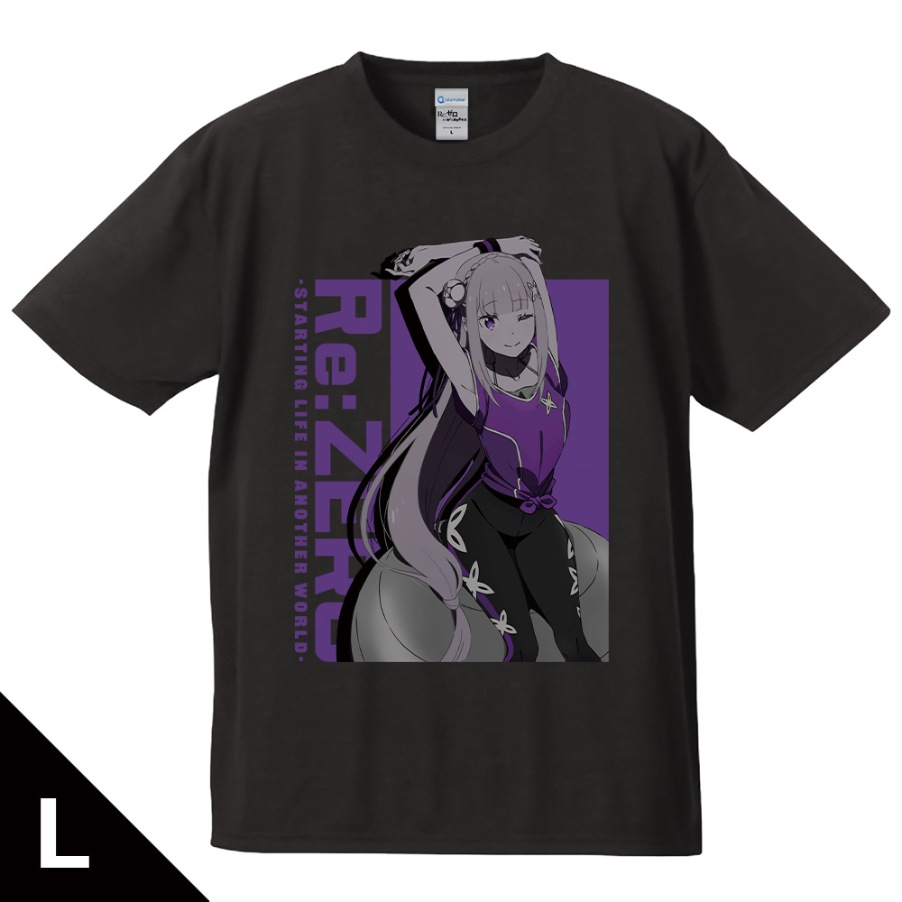 Re:ゼロから始める異世界生活_Lサイズ_Tシャツ エミリア