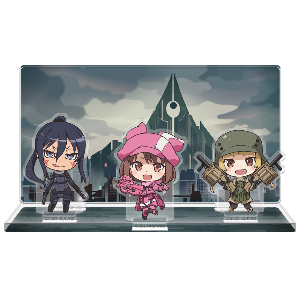 ソードアート・オンライン オルタナティブ ガンゲイル・オンライン?_アクリルジオラマ レン&ピトフーイ&フカ次郎