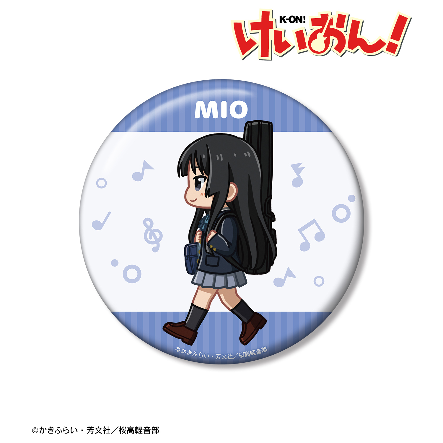 けいおん！_秋山 澪 ちびとこ 制服ver. 100mm缶バッジ