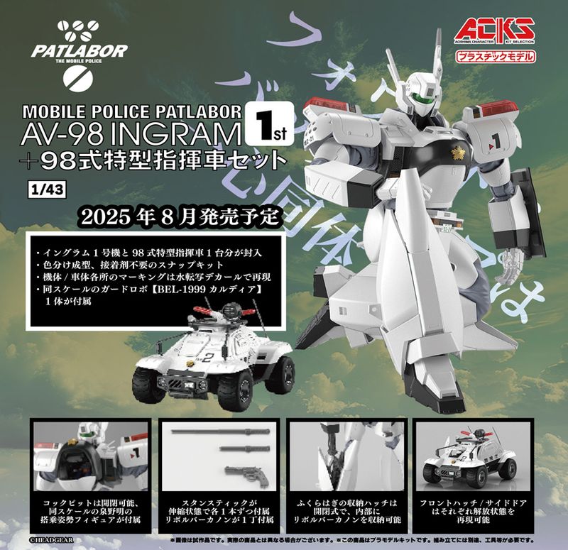 あ*き様 パトレイバー　ゲームエディション　抽選プレゼント　ラジコン指揮車 機動警察パトレイバー_ACKS MP-01 1/43 AV-98 イングラム1号機+98式特