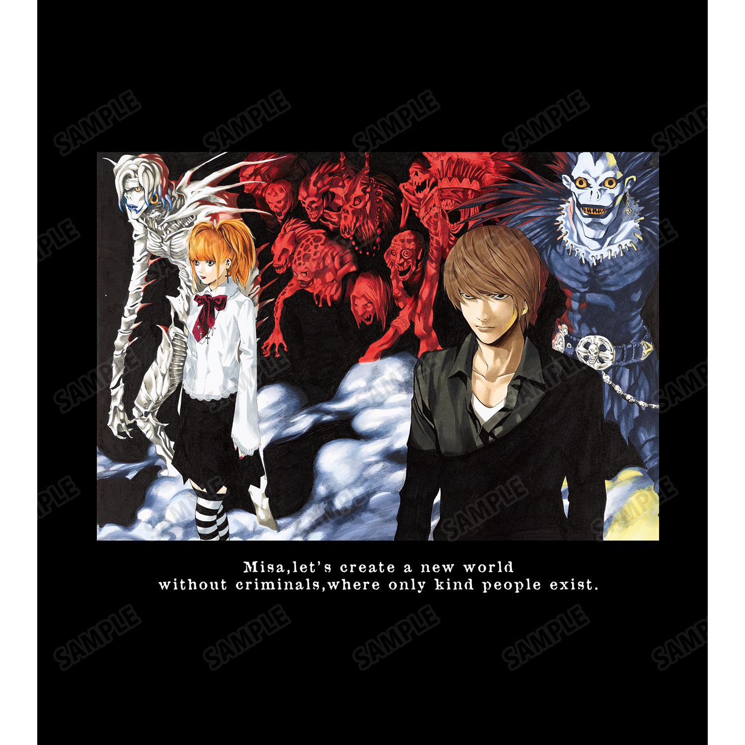 DEATH NOTE_(サイズ/S)_夜神 月&弥 海砂 ロングTシャツユニセックス