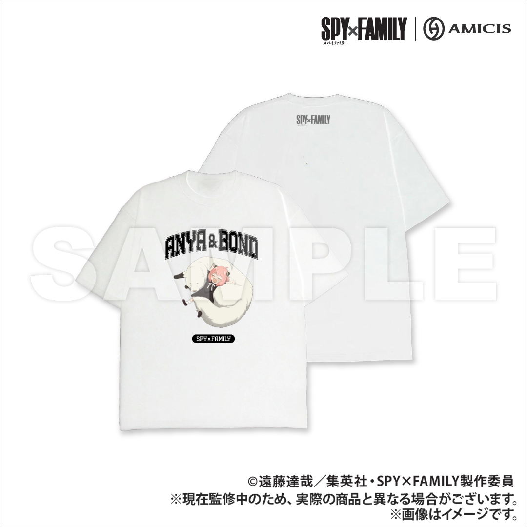 SPY×FAMILY｜AMICIS お昼寝 Tシャツ 刺繍入り White Sサイズ