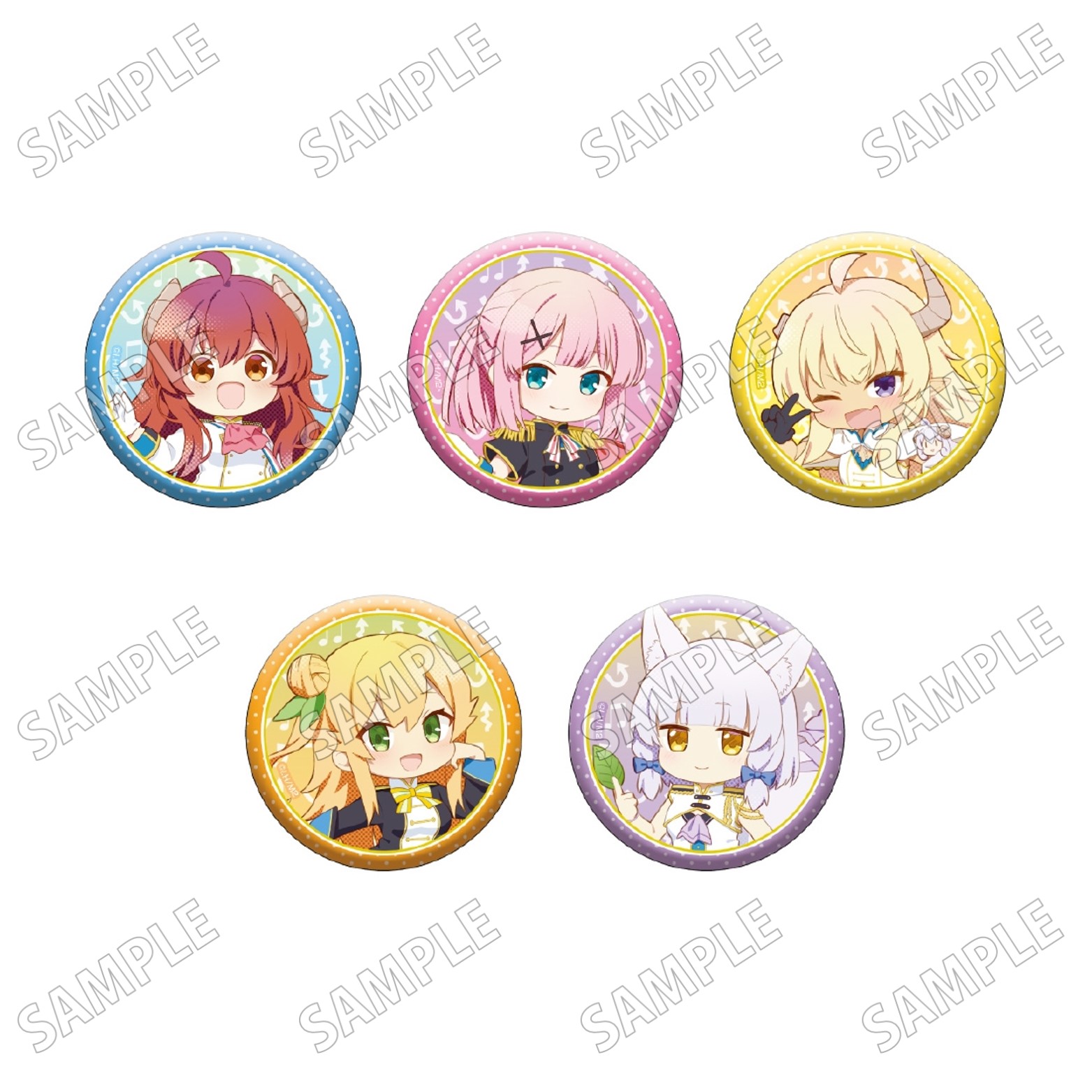 まちカドまぞく 2丁目_デフォルメ缶バッジコレクション【マーチングver.】【A】【BOX／5個入り】【コンプリートBOX】
