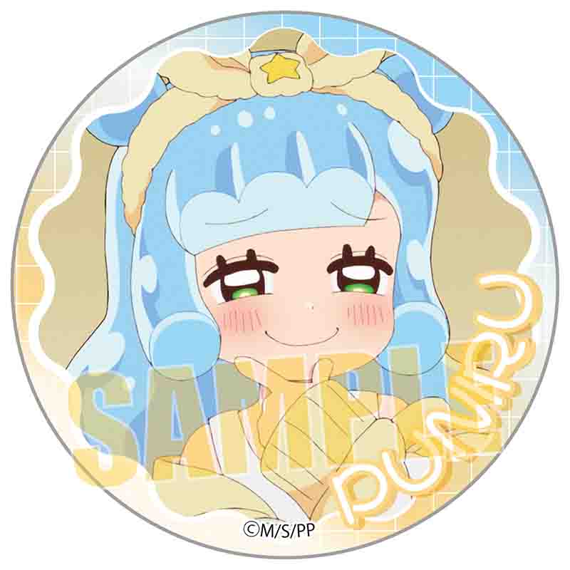 ぷにるはかわいいスライム_メモリーズ缶バッジ ふわふわねまきのかわいいぷにる