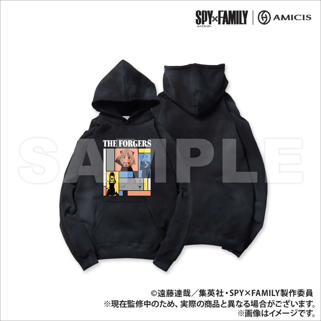 SPY×FAMILY｜AMICIS THE FORGERS 刺繍入りパーカー Black Mサイズ