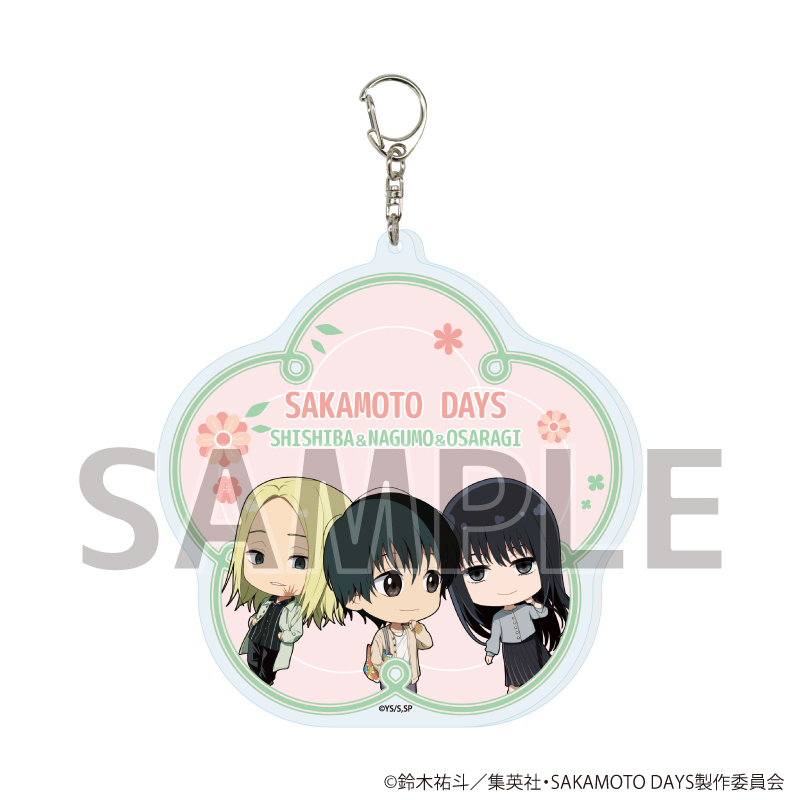 SAKAMOTO DAYS_デカアクリルキーホルダー03/神々廻＆南雲＆大佛 春私服ver.(ミニキャライラスト)