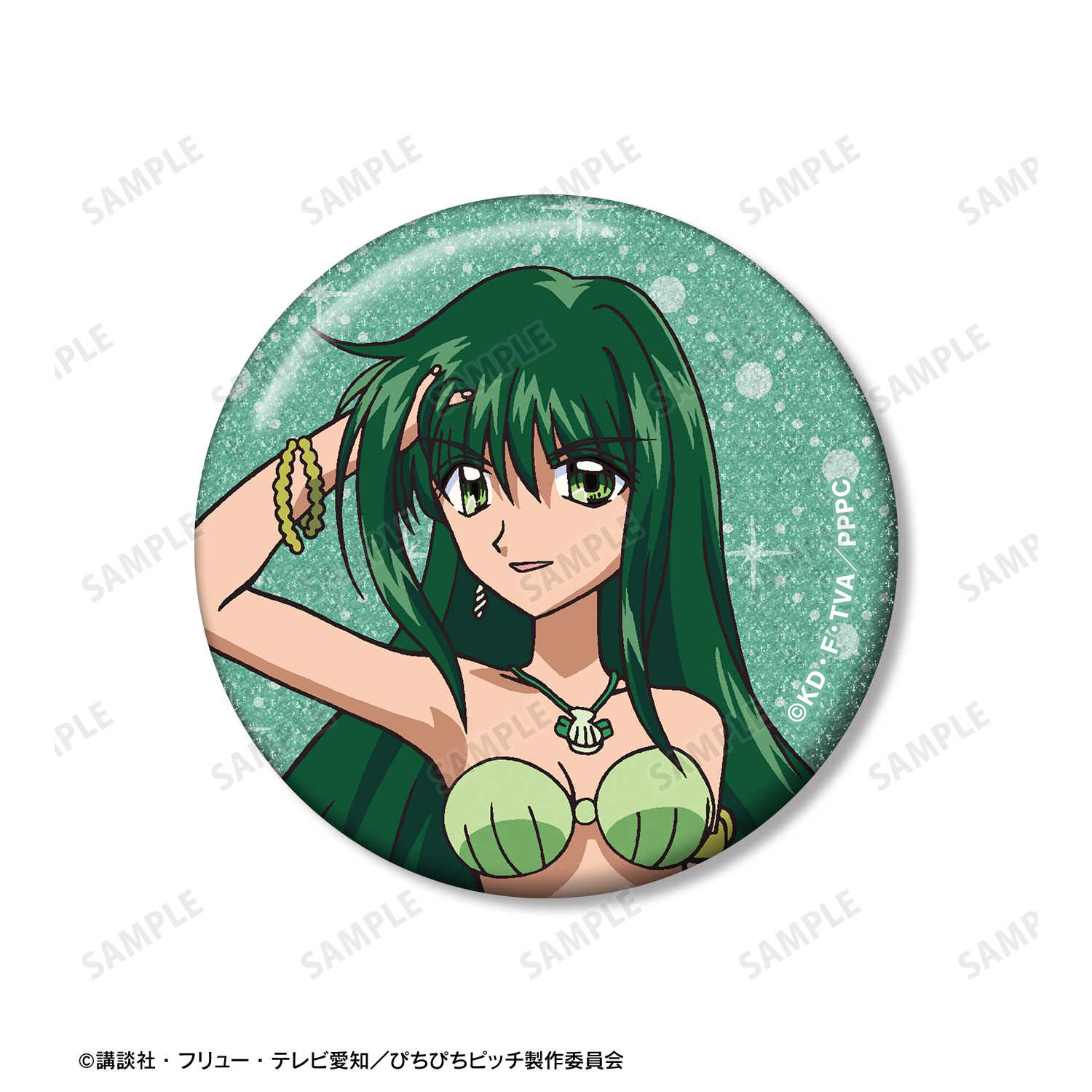 ぴちぴちピッチ リナ 缶バッジ バラ売り可 アニメ「ぴちぴちピッチ」描き下ろし 洞院 リナ メイドver. BIG
