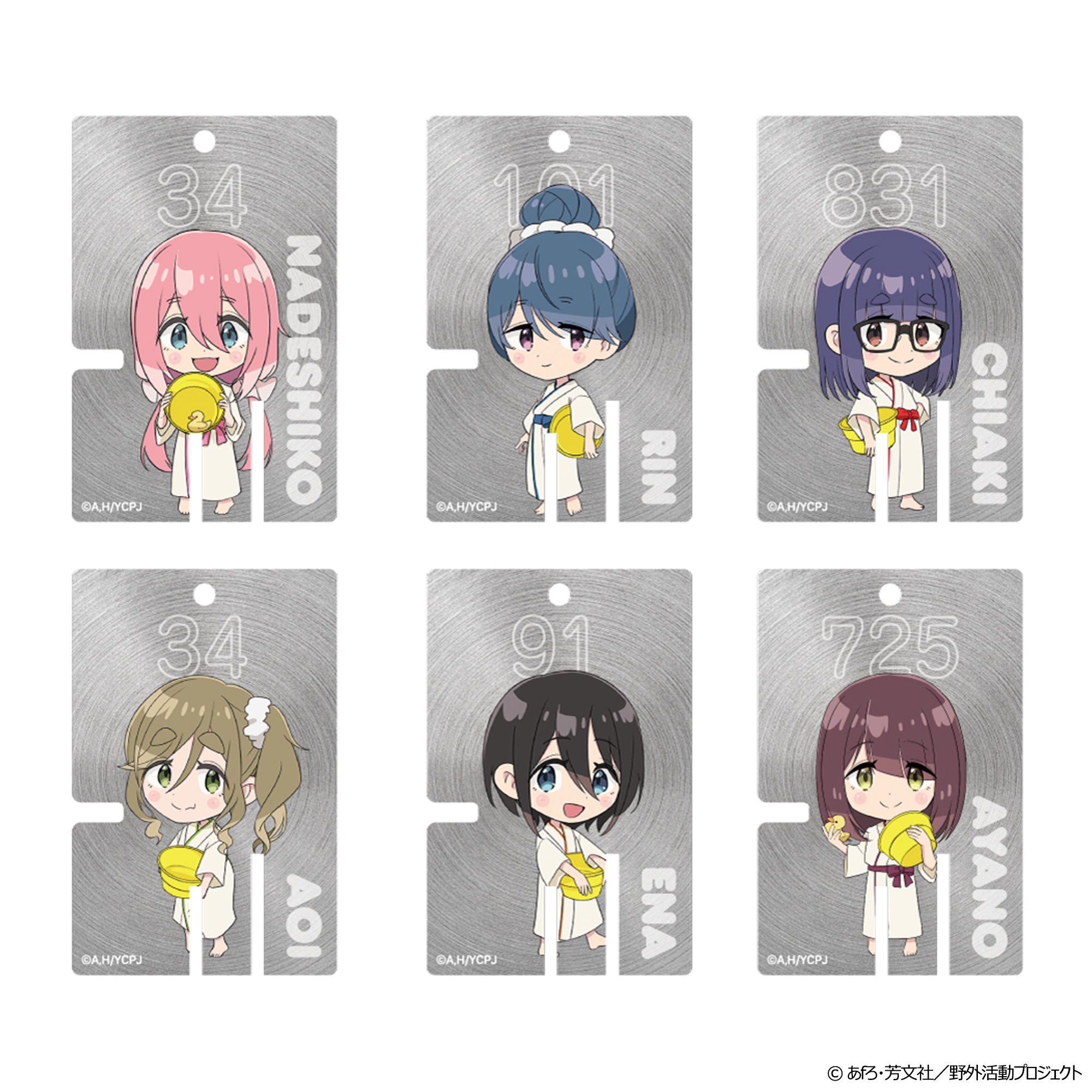 ゆるキャン△ SEASON３_下駄箱の鍵型アクリルキーホルダー（全6種）