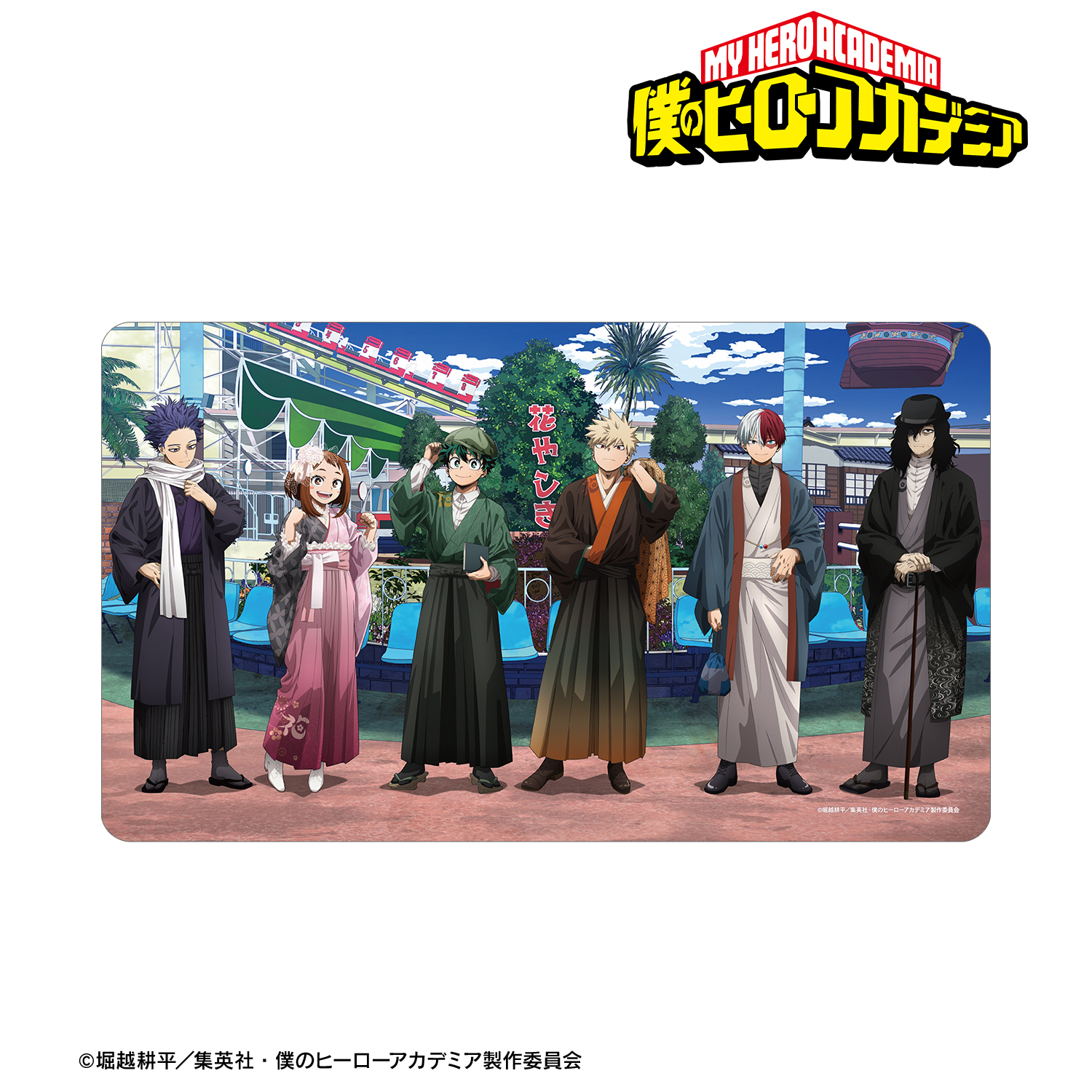 僕のヒーローアカデミア_描き下ろし 集合 花やしきver. マルチデスクマット