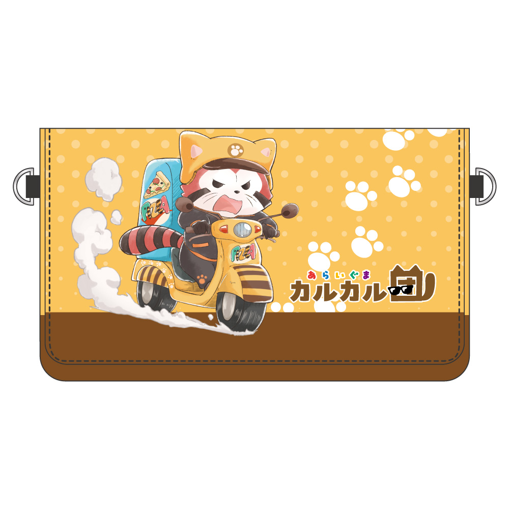 あらいぐま カルカル団_スマホポシェット アカカル