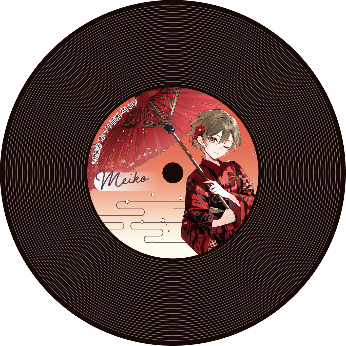 初音ミクシリーズ_レコード風コースター／MEIKO