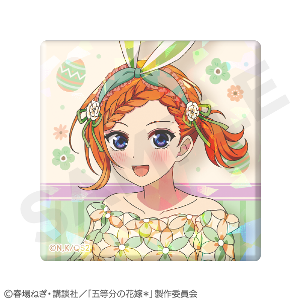 五等分の花嫁＊_ホログラムスクエア缶バッジ 中野四葉