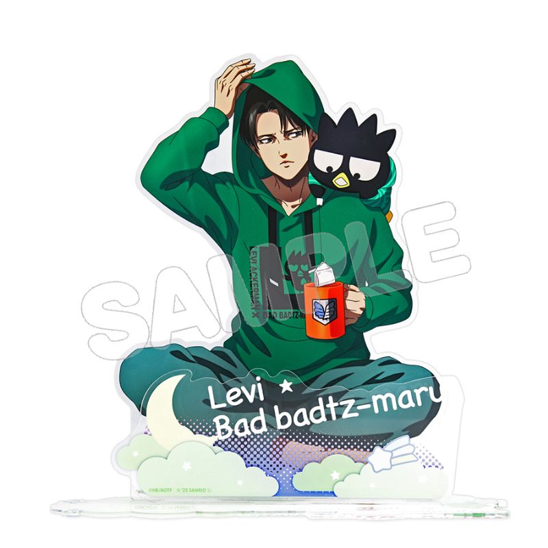 進撃の巨人 サンリオキャラクターズ リヴァイ×バッドばつ丸 進撃の巨人×サンリオキャラクターズ4_ビッグアクリルスタンド リヴァイ