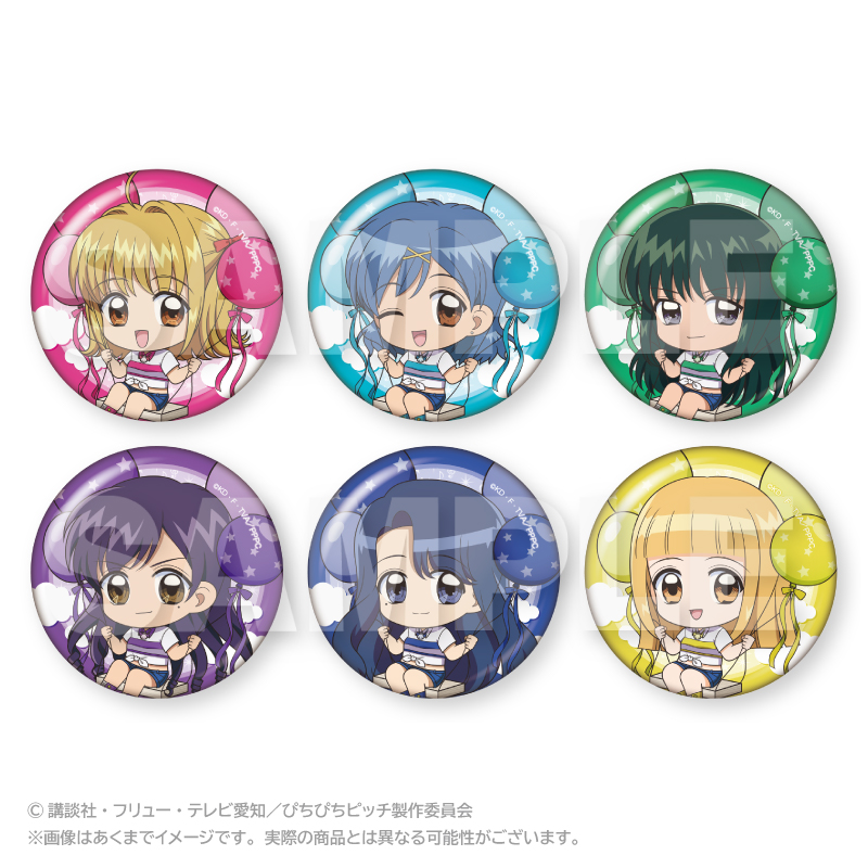 ぴちぴちピッチ_トレーディングばるんこ缶バッジ　【BOX／6個入り】