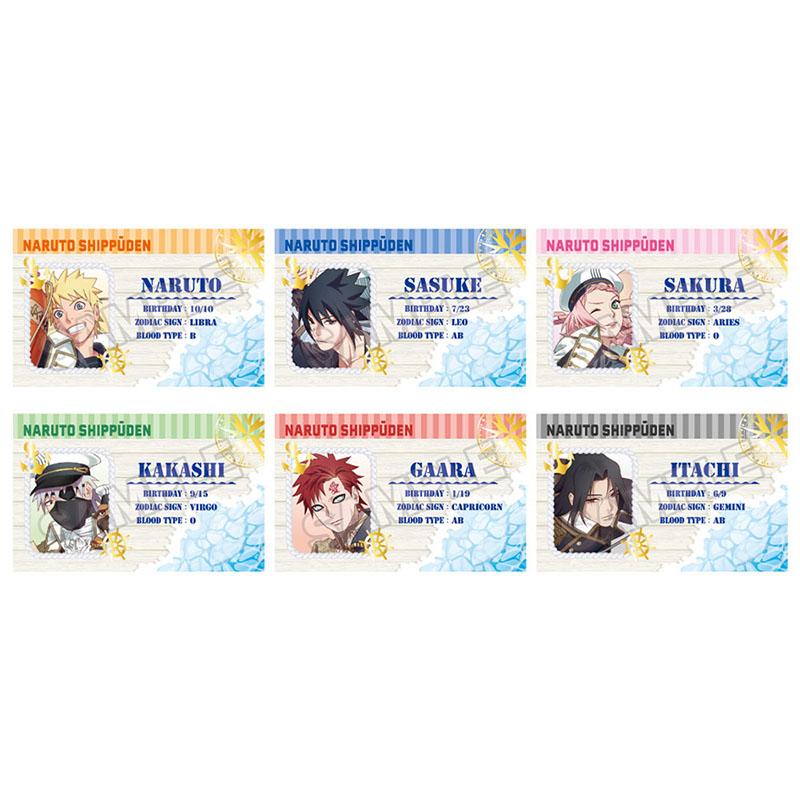 NARUTO-ナルト- 疾風伝_マリンルック トレーディングプロフィールシート 6種【BOX／6個入り】