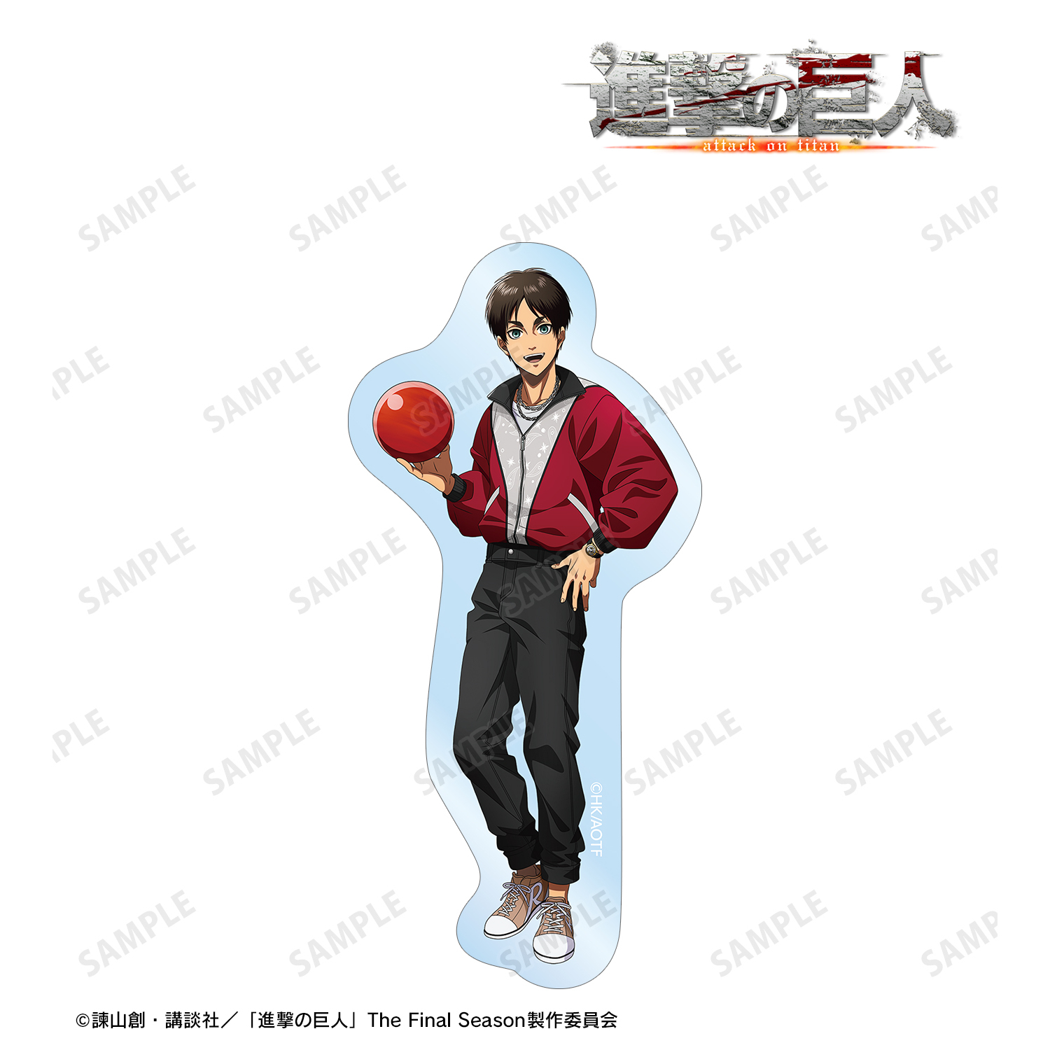 進撃の巨人_描き下ろし エレン レトロ風ファッションver. ダイカットステッカー