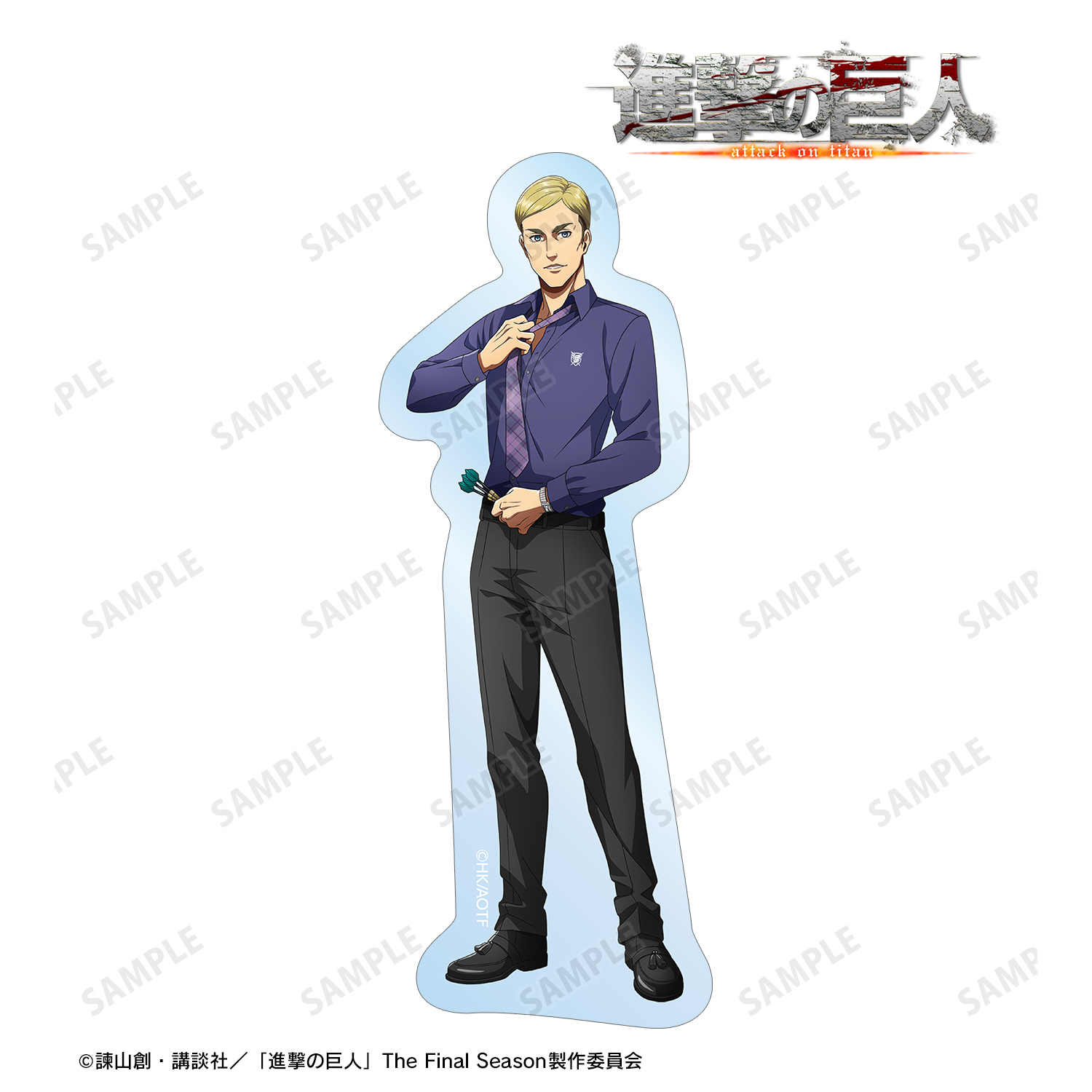 進撃の巨人_描き下ろし エルヴィン レトロ風ファッションver. ダイカットステッカー