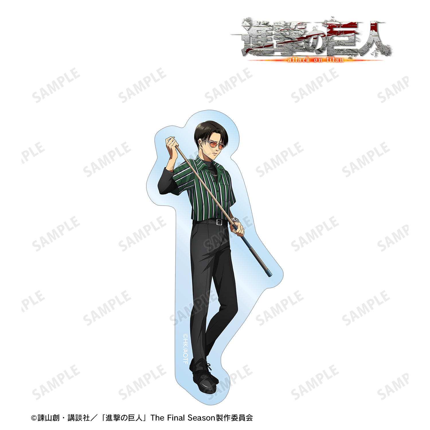 進撃の巨人_描き下ろし リヴァイ レトロ風ファッションver. ダイカットステッカー