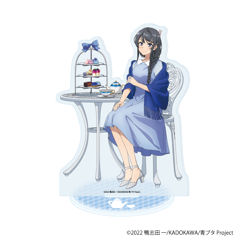 青春ブタ野郎はランドセルガールの夢を見ない_アクリルスタンド07/桜島麻衣 お茶会ver.(描き下ろしイラスト)