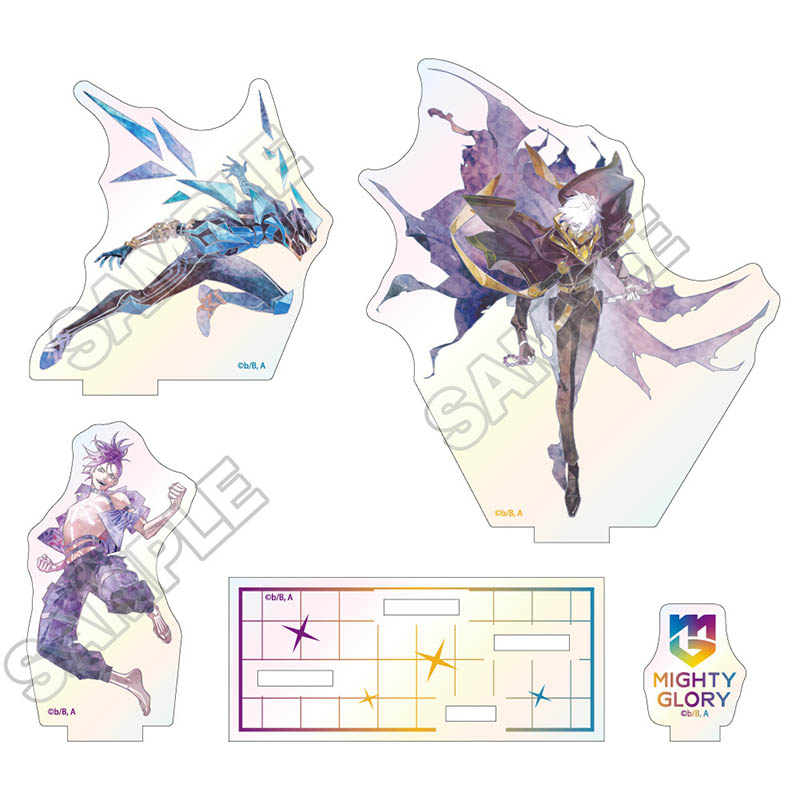 TO BE HERO X_Jewel Flash オーロラアクリルスタンド 梁龍・黙殺・魂電
