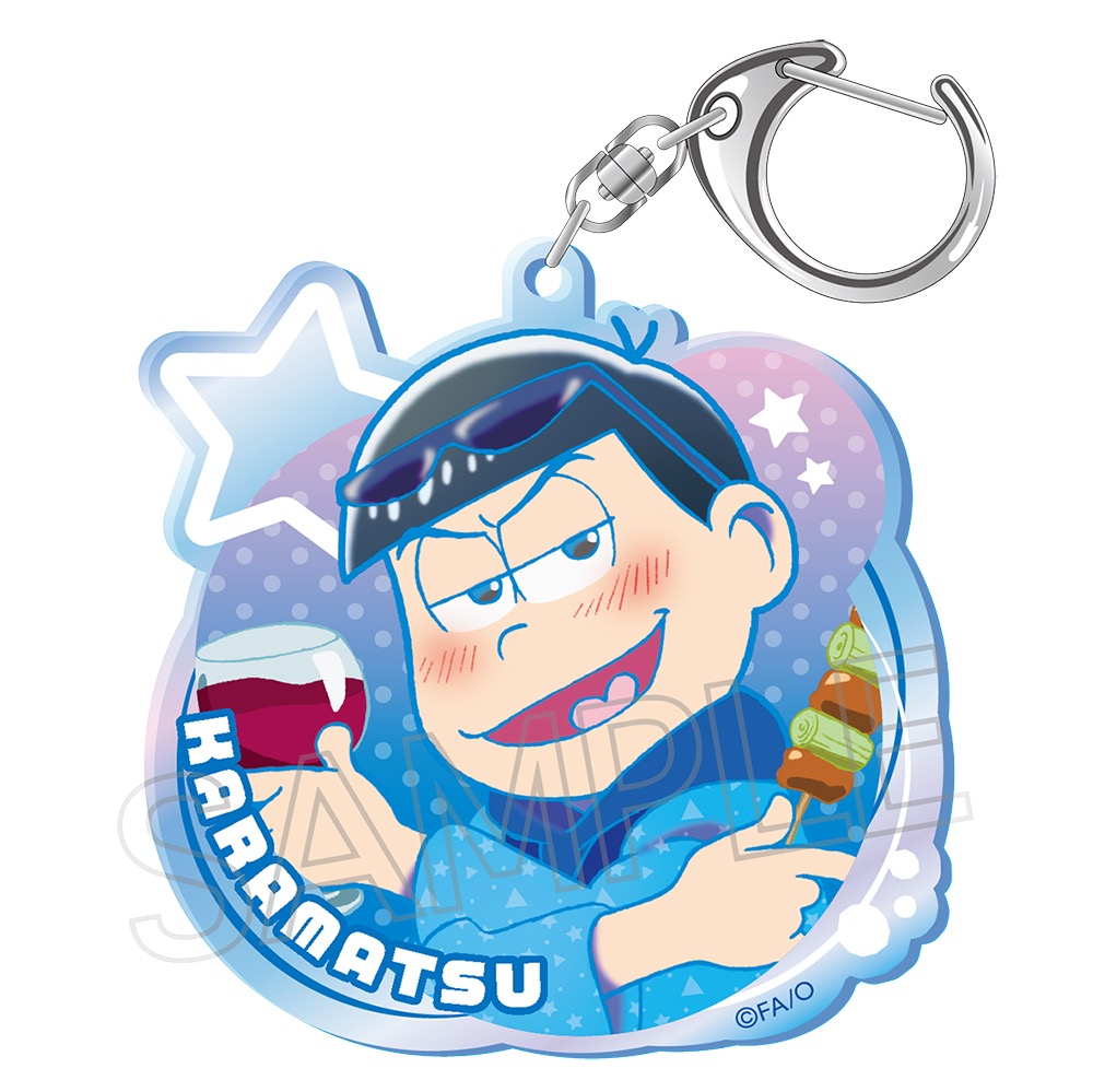 おそ松さん_ビビッドライン　オーロラアクリルキーホルダー　酔い松　カラ松