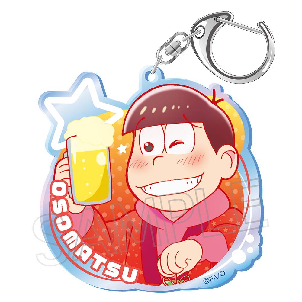 おそ松さん_ビビッドライン　オーロラアクリルキーホルダー　酔い松　おそ松