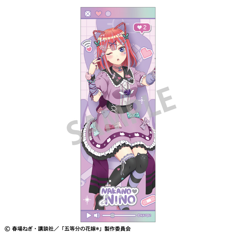 五等分の花嫁＊_ロングスクエア缶バッジ 中野二乃／配信者なりきり