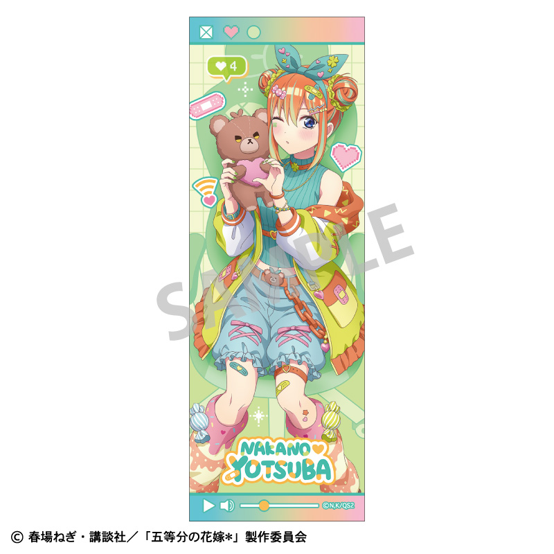 五等分の花嫁＊_ロングスクエア缶バッジ 中野四葉／配信者なりきり