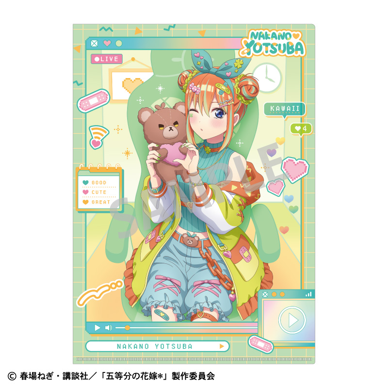 五等分の花嫁＊_A4シングルクリアファイル 中野四葉／配信者なりきり