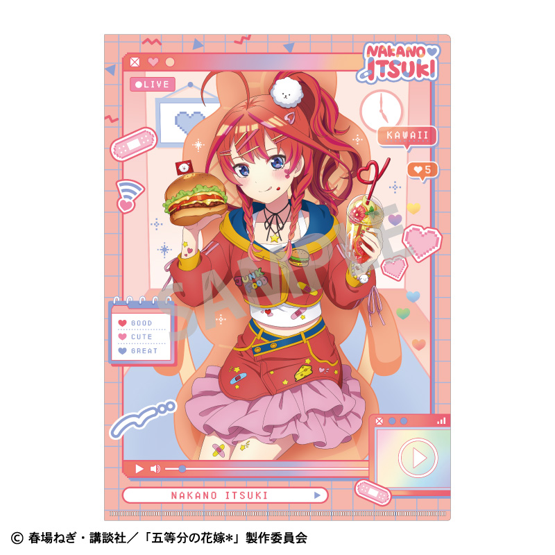 五等分の花嫁＊_A4シングルクリアファイル 中野五月／配信者なりきり